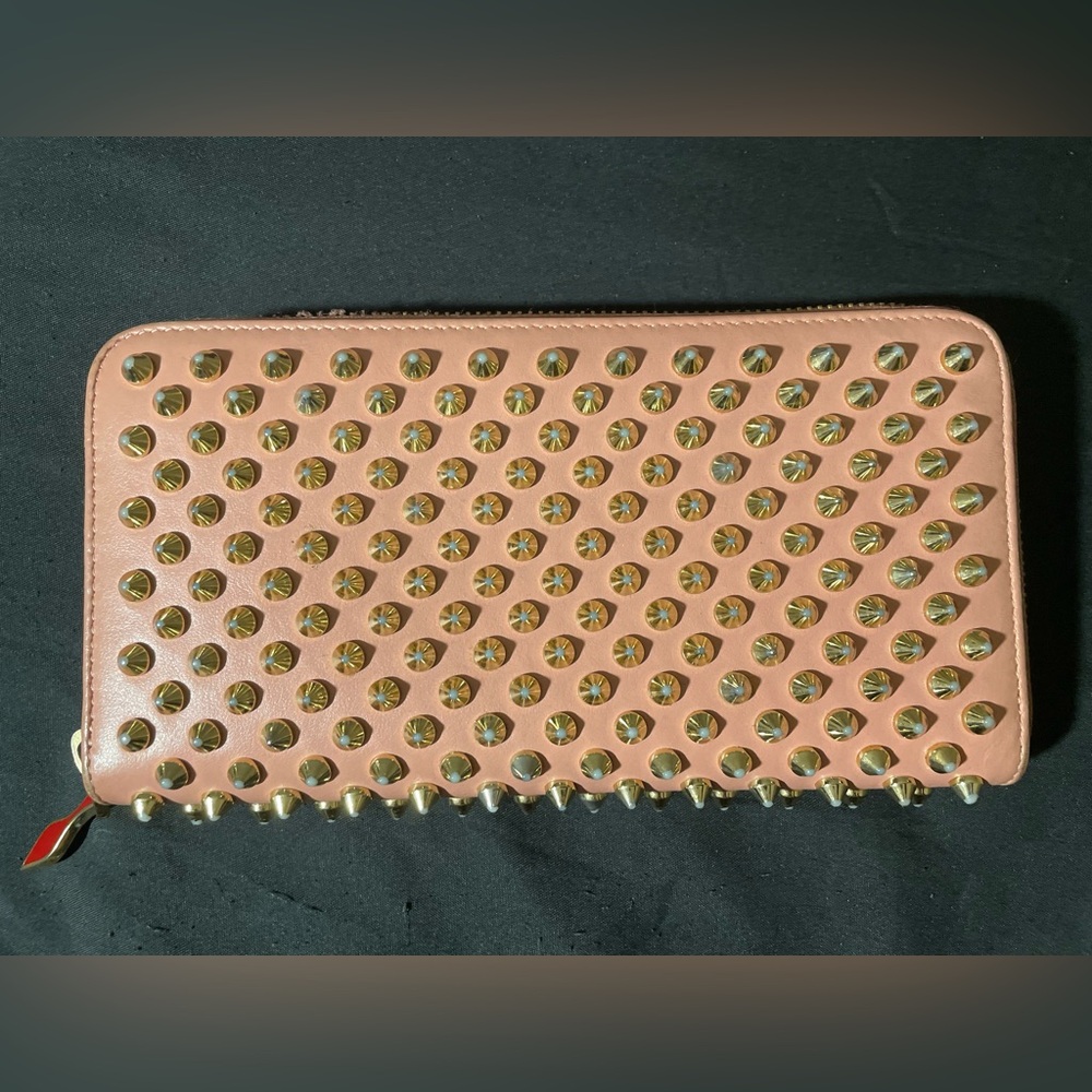 Christian Louboutin Panettone Spike Zip around Wallet